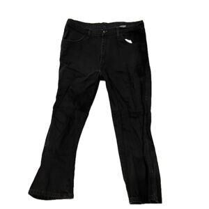 Rustler Straight Leg Black Jeans Mens 36x29